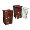 The Charleston 150 Count Gloss Cherry Humidor w/ 7 Drawers, Door & Lock